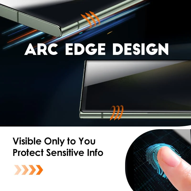 ChubbyShield Curve – Privacy Screen Protector for Samsung S22Ultra/S23Ultra with Fingerprint Unlock & Ultra-Easy Install Box - Image 3