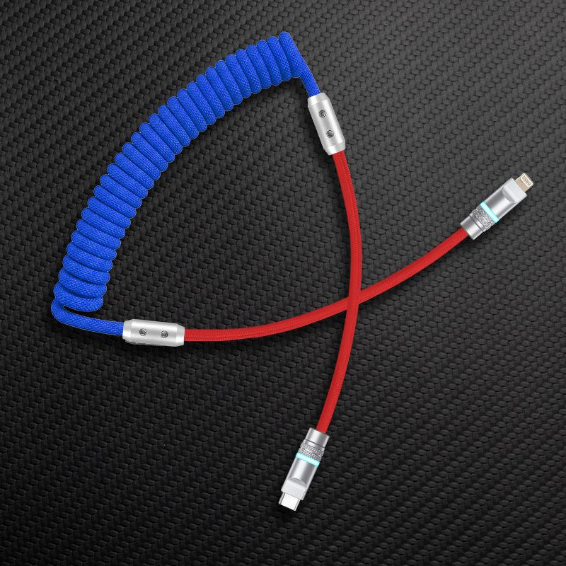 "Curly Chubby" 240W Coiled Braid Neon Fast Charging Cable - Image 16
