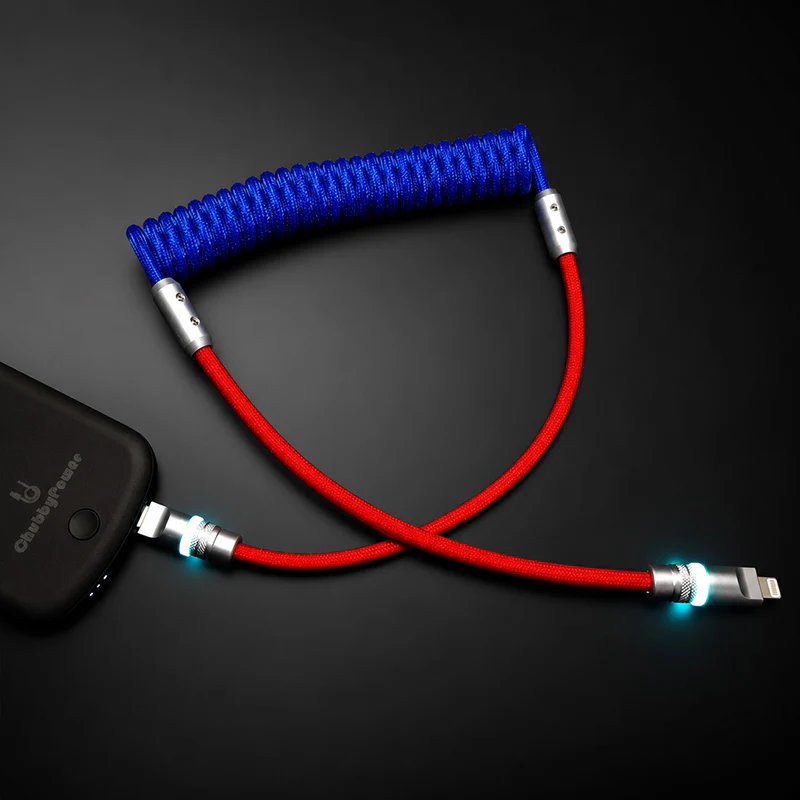 "Curly Chubby" 240W Coiled Braid Neon Fast Charging Cable - Image 4