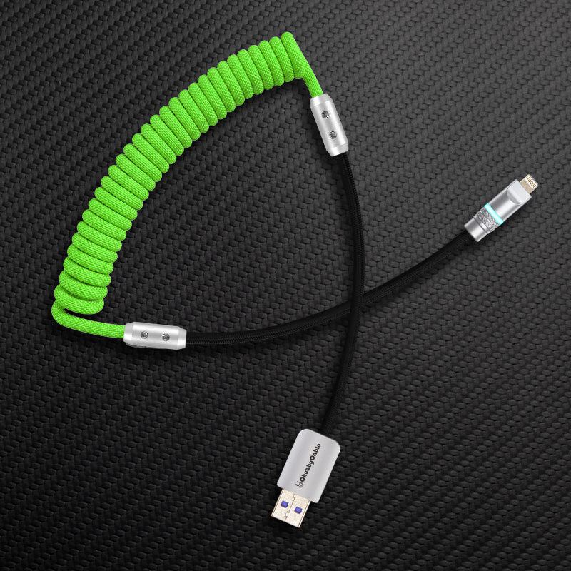 "Curly Chubby" 240W Coiled Braid Neon Fast Charging Cable - Image 44