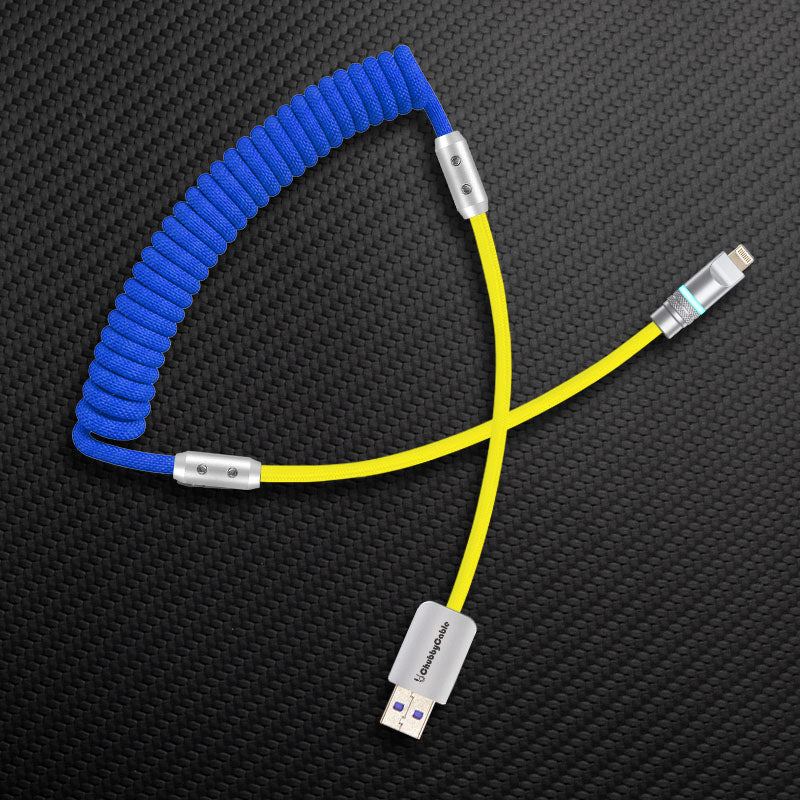 "Curly Chubby" 240W Coiled Braid Neon Fast Charging Cable - Image 48