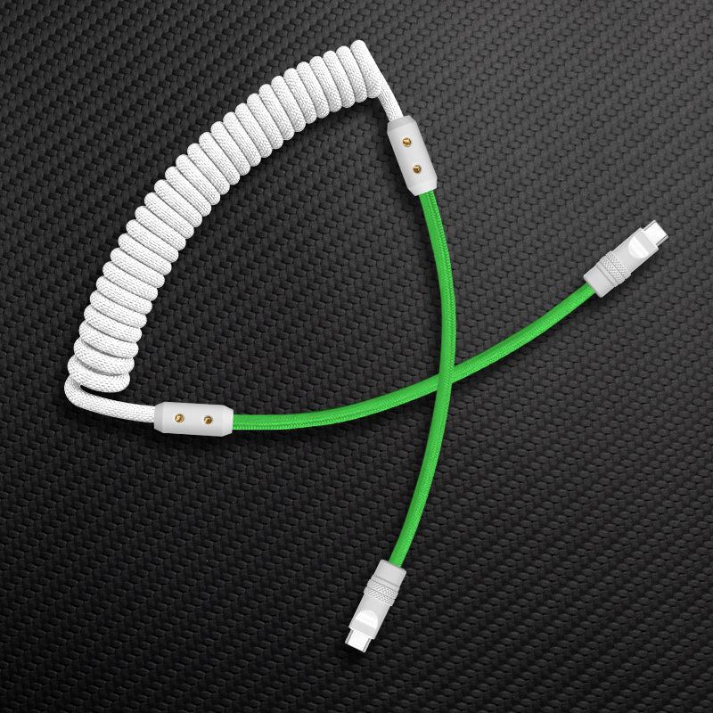 "Curly Chubby" Coiled Braid Colorblock Fast Charging Cable - Image 8