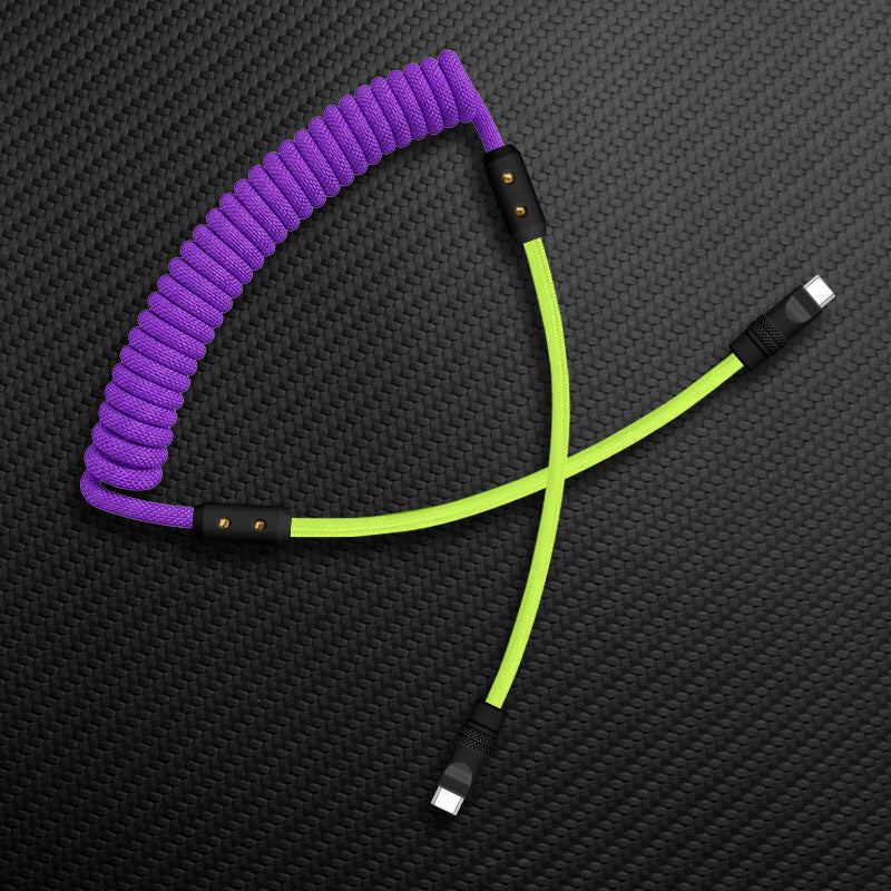 "Curly Chubby" Coiled Braided Fast Charging Cable #B66 - Image 11