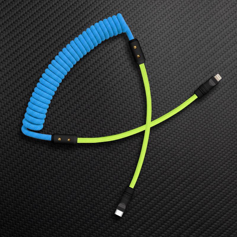 "Curly Chubby" Coiled Braided Fast Charging Cable #B66 - Image 15