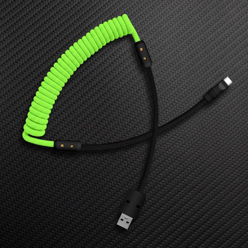 "Curly Chubby" Coiled Braided Fast Charging Cable #B66 - Image 18