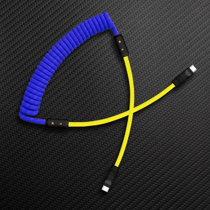 "Curly Chubby" Coiled Braided Fast Charging Cable #B66 - Image 29