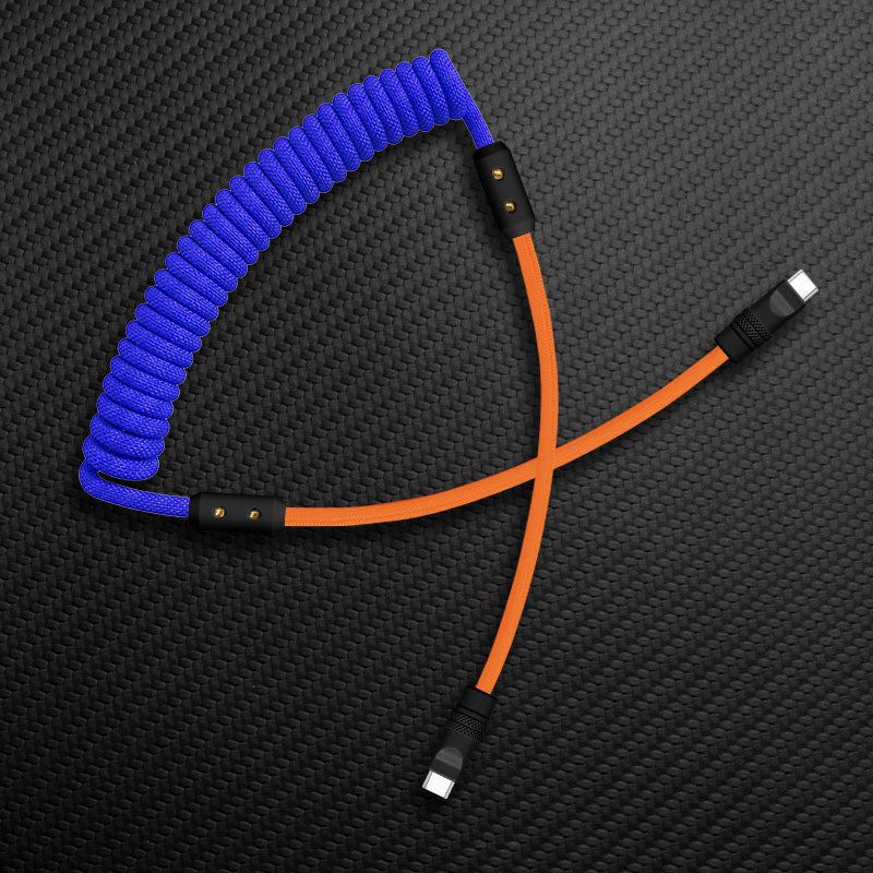 "Curly Chubby" Coiled Braided Fast Charging Cable #B66 - Image 52