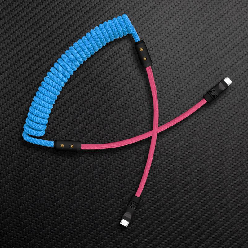"Curly Chubby" Coiled Braided Fast Charging Cable #B66 - Image 53