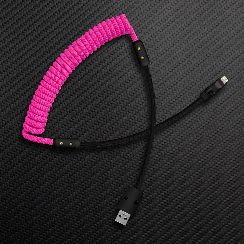 "Curly Chubby" Coiled Braided Fast Charging Cable #B66 - Image 70