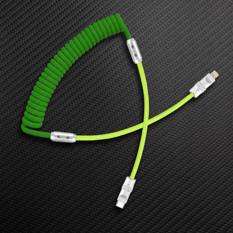 "Curly Chubby" 240W Coiled Braided Colorblock Fast Charging Cable - Image 15