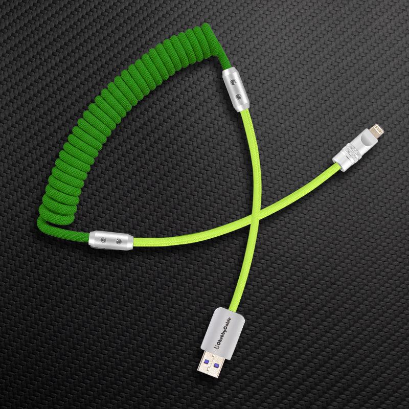 "Curly Chubby" 240W Coiled Braided Colorblock Fast Charging Cable - Image 21