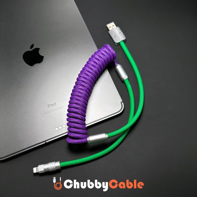 "Curly Chubby" 240W Coiled Braided Colorblock Fast Charging Cable - Image 3
