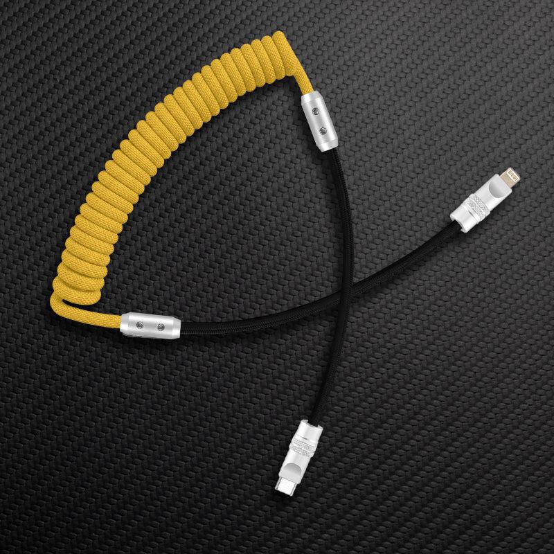 "Curly Chubby" 240W Coiled Braided Colorblock Fast Charging Cable - Image 31