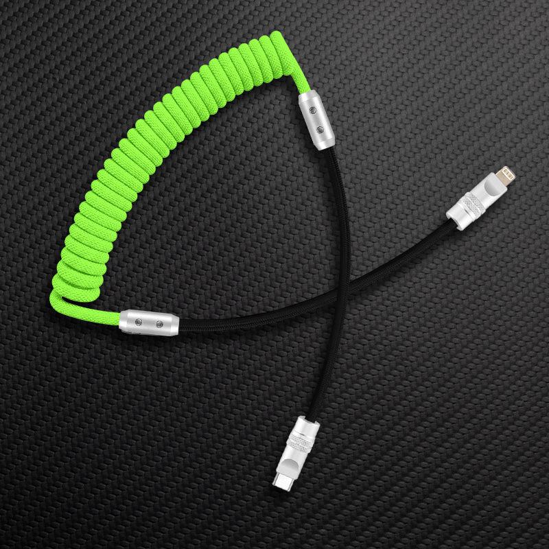 "Curly Chubby" 240W Coiled Braided Colorblock Fast Charging Cable - Image 8