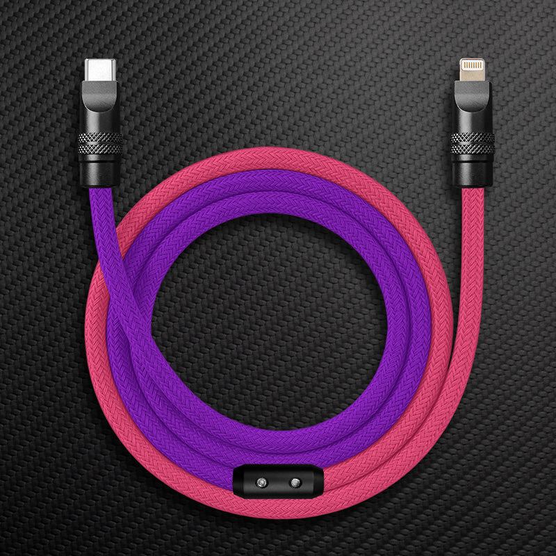 "ColorWeave Chubby" Vibrant Dual-Tone 240W Fast Charge Cable - More Colors - Image 13