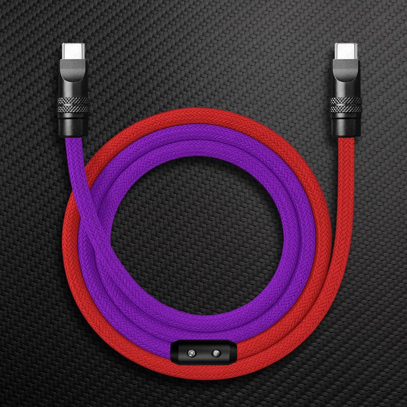 "ColorWeave Chubby" Vibrant Dual-Tone 240W Fast Charge Cable - Image 12