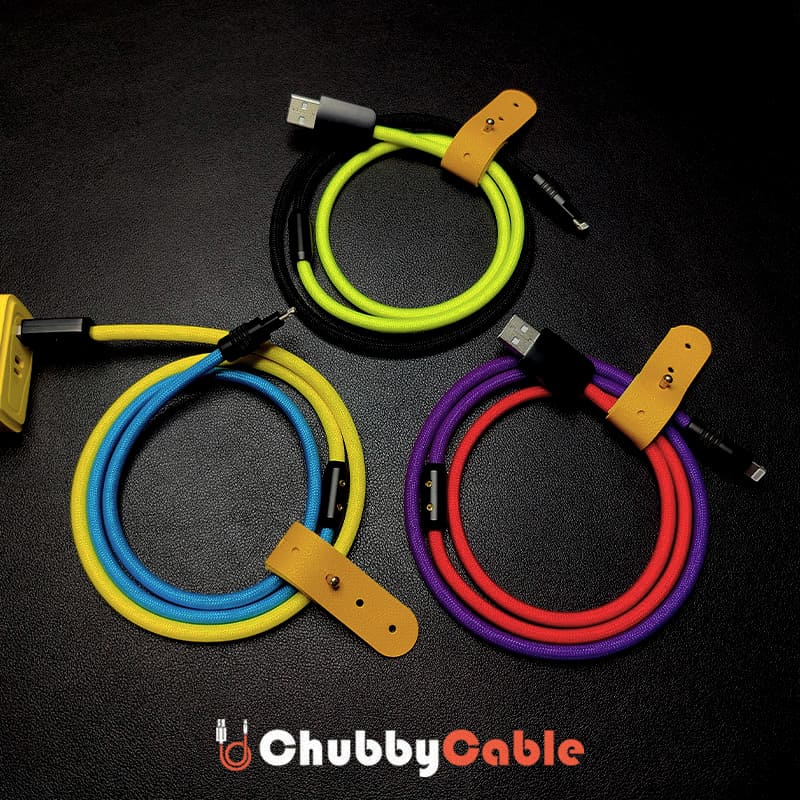"ColorWeave Chubby" Vibrant Dual-Tone 240W Fast Charge Cable - Image 4