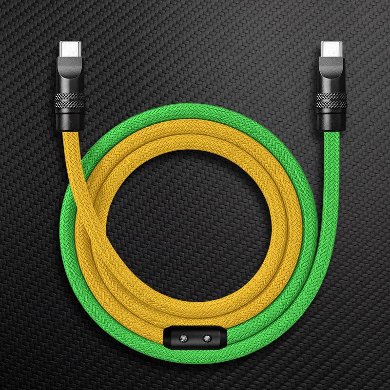 "ColorWeave Chubby" Vibrant Dual-Tone 240W Fast Charge Cable - Image 8