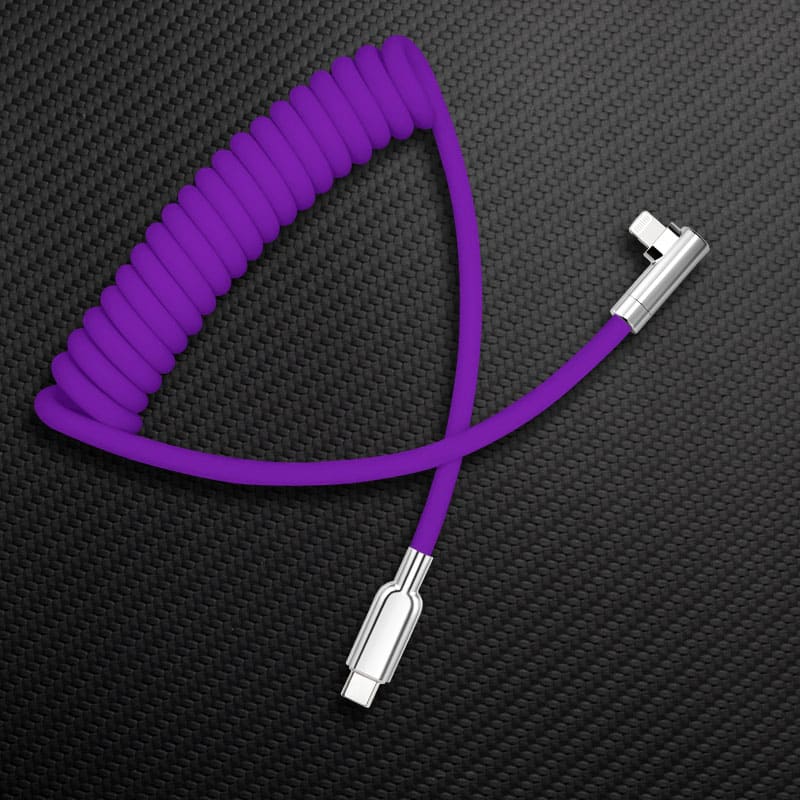 "Curly Chubby" 240W 90° Elbow Cable With Mirrored Connector - Image 17