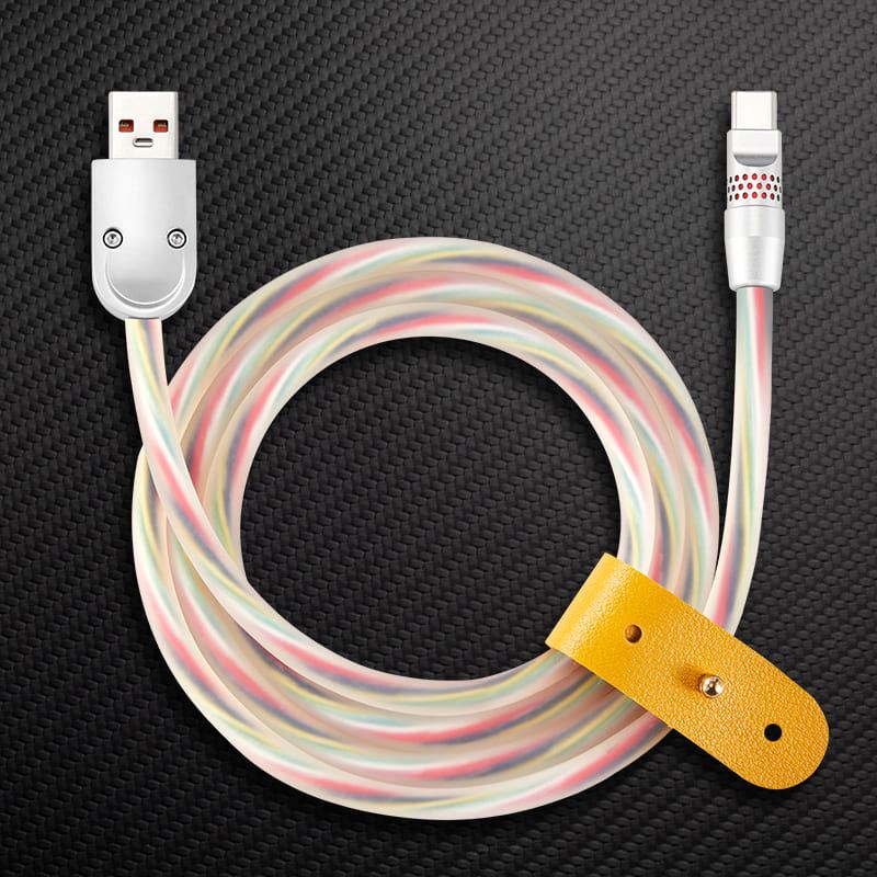"Smile Chubby" 100W Fast Charge Cable With RGB Glow - Image 52