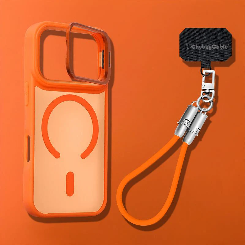 Metal Lens Bracket Phone Case For iPhone & Chubbycable Crossbody Strap Cable Combo - Image 7