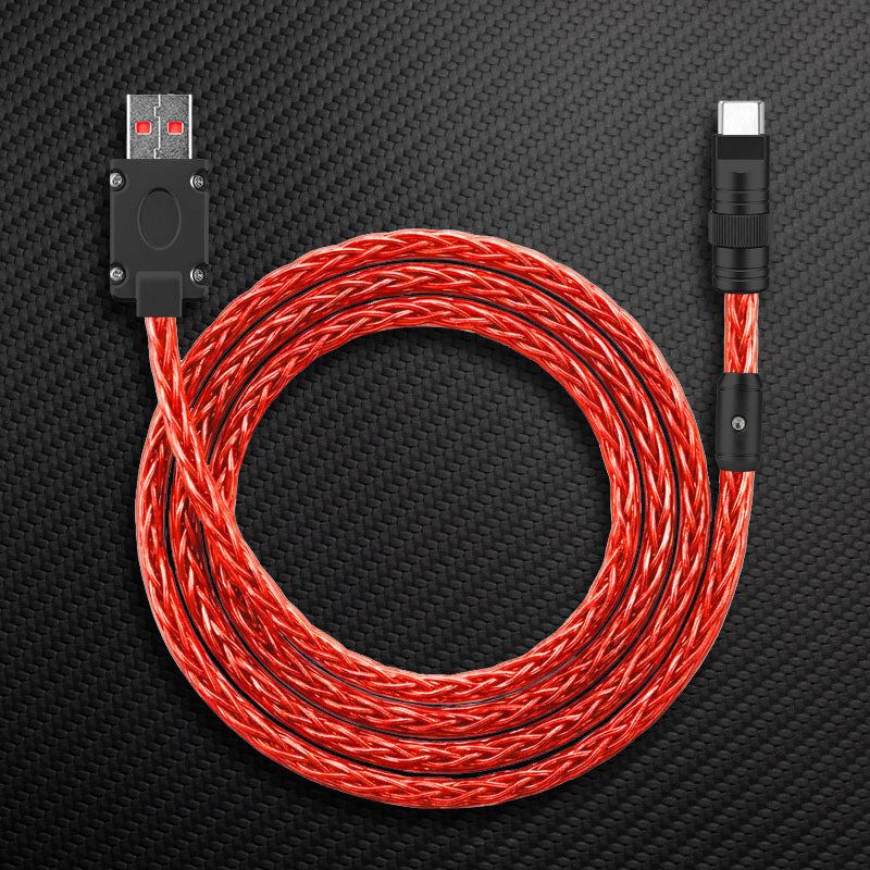 "Neon Chubby" 240W Braided Silver-Plated Fast Charging Cable - Image 17