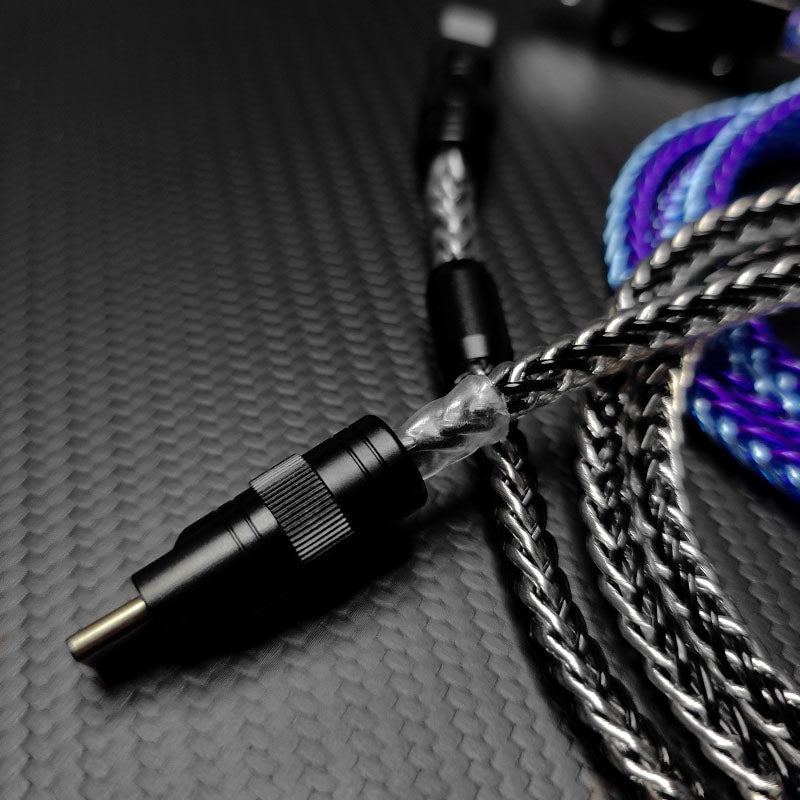 "Neon Chubby" 240W Braided Silver-Plated Fast Charging Cable - Image 5