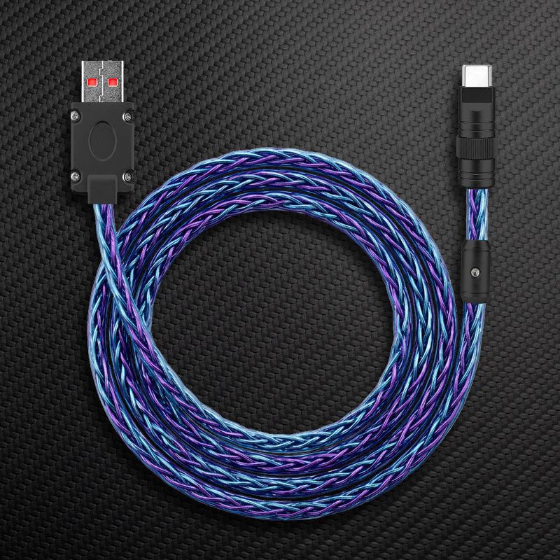 "Neon Chubby" 240W Braided Silver-Plated Fast Charging Cable - Image 9
