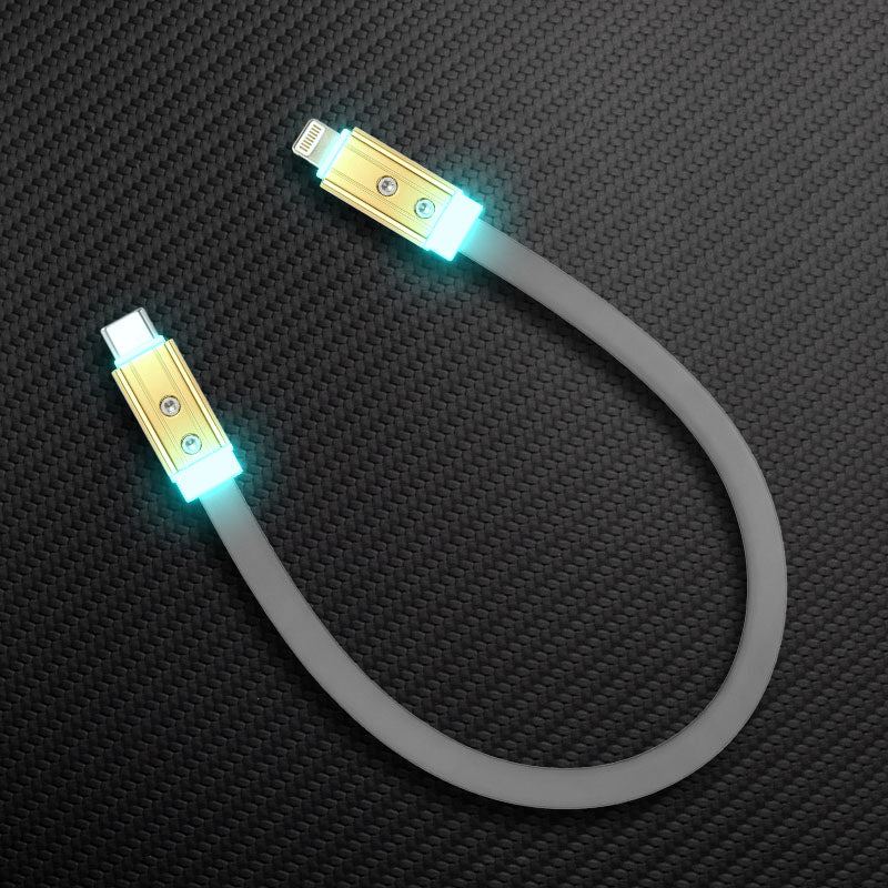 "Neon Chubby" Flat Charge Cable With Gold-plated Design - Image 14