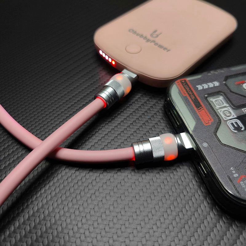 "Curly Chubby" 240W Coiled Silicone Neon Fast Charging Cable - Image 5