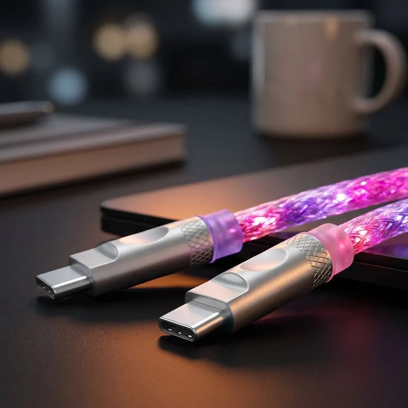 "Neon Chubby" Power Bank Friendly Color-Changing Luminous Cable - Image 3