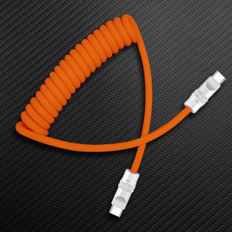 "Curly Chubby" 240W Spring Silicone Fast Charge Cable - Image 11