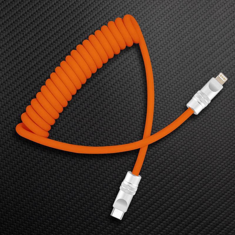 "Curly Chubby" 240W Spring Silicone Fast Charge Cable - Image 13