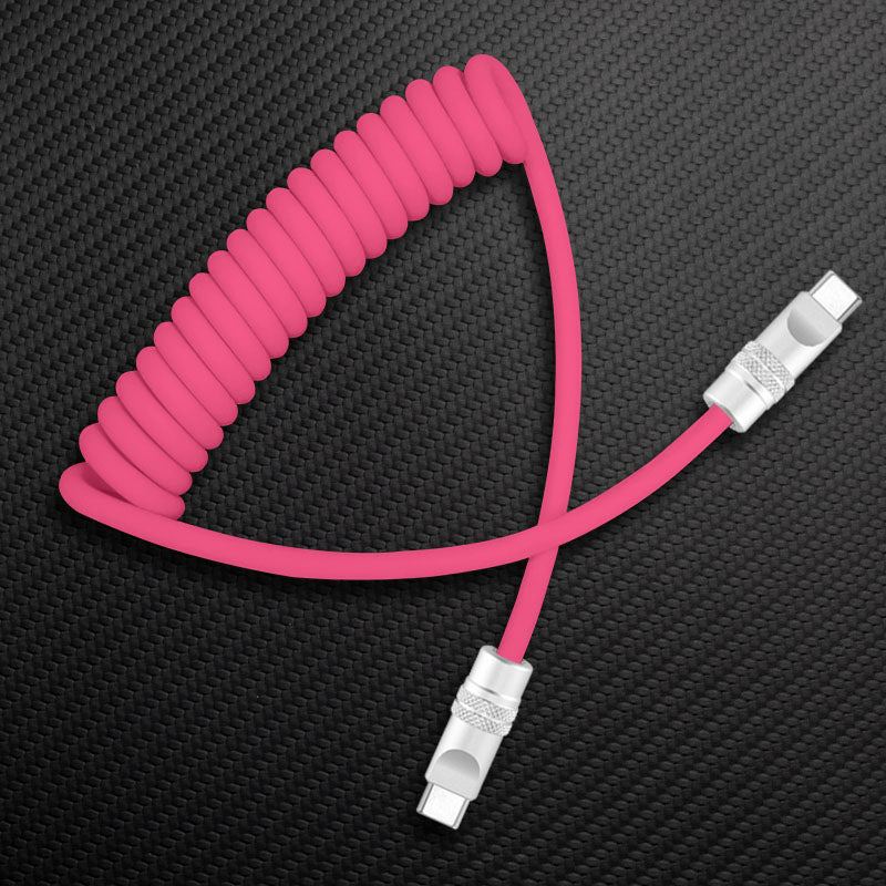 "Curly Chubby" 240W Spring Silicone Fast Charge Cable - Image 15