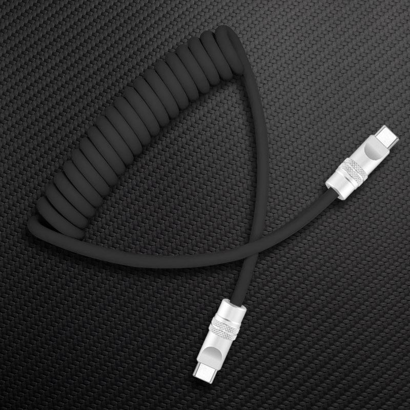 "Curly Chubby" 240W Spring Silicone Fast Charge Cable - Image 19