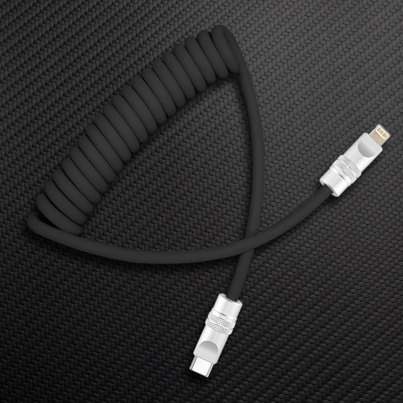 "Curly Chubby" 240W Spring Silicone Fast Charge Cable - Image 21