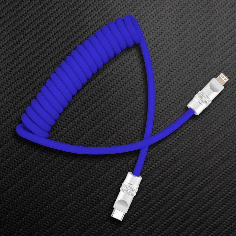 "Curly Chubby" 240W Spring Silicone Fast Charge Cable - Image 33