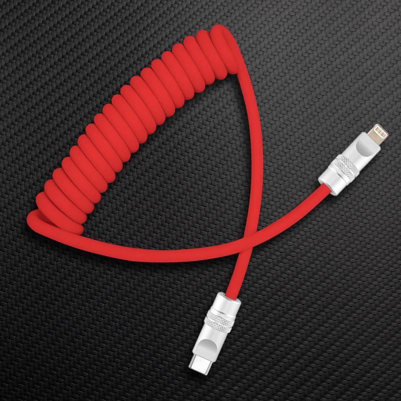 "Curly Chubby" 240W Spring Silicone Fast Charge Cable - Image 37