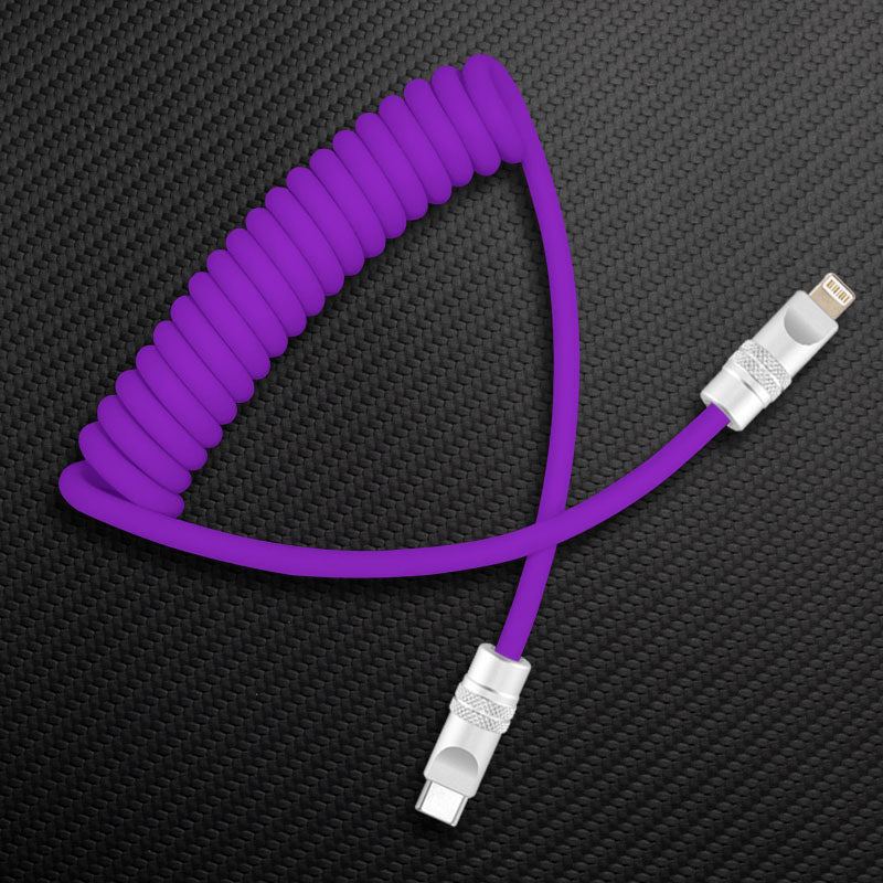 "Curly Chubby" 240W Spring Silicone Fast Charge Cable - Image 45