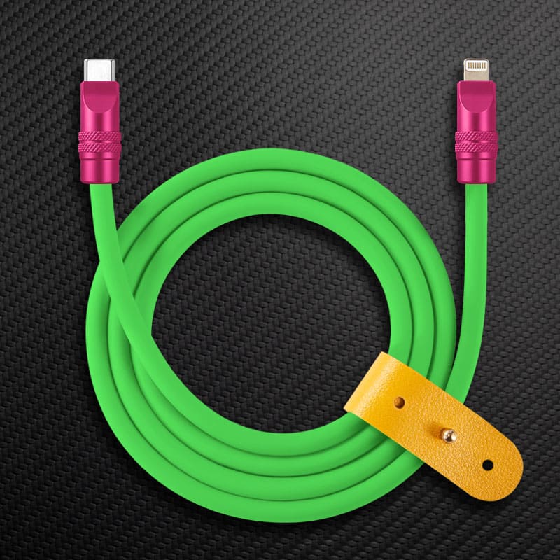 "TechnoGloss" 240W Reflective Shine Charge Cable (C+Lightning) - Image 40