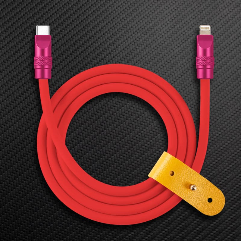 "TechnoGloss" 240W Reflective Shine Charge Cable (C+Lightning) - Image 42