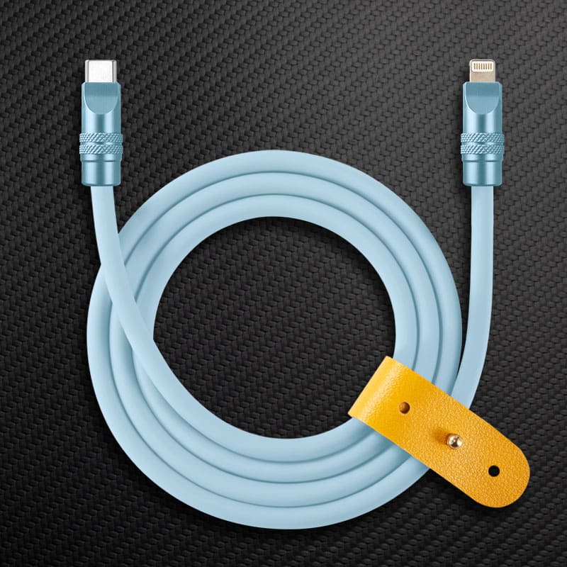 "TechnoGloss" 240W Reflective Shine Charge Cable (C+Lightning) - Image 45