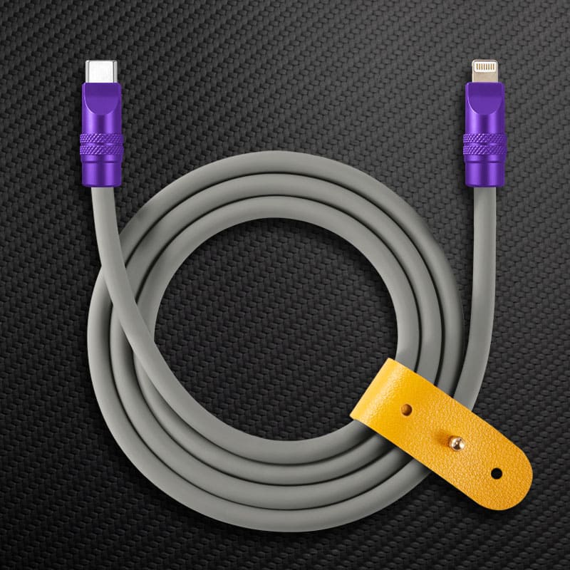 "TechnoGloss" 240W Reflective Shine Charge Cable (C+Lightning) - Image 55
