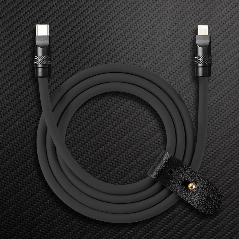 "TechnoGloss" 240W Reflective Shine Charge Cable (C+Lightning) - Image 59