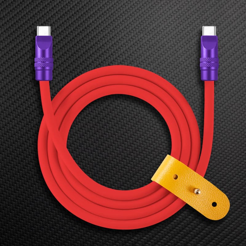 "TechnoGloss" 240W Reflective Shine Charge Cable (C+Lightning) - Image 6