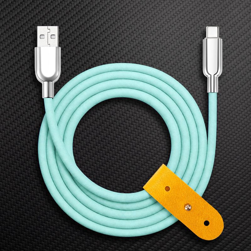 "Thin Chubby" 240W Grainy Texture Charging Cable With Mirrored Connector - Image 17