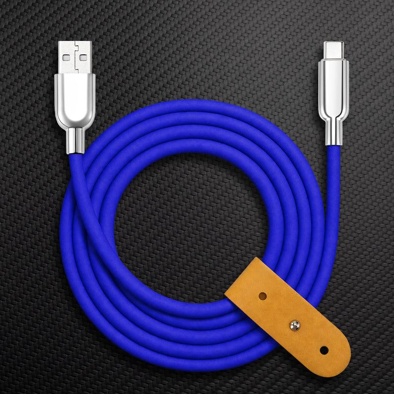 "Thin Chubby" 240W Grainy Texture Charging Cable With Mirrored Connector - Image 20