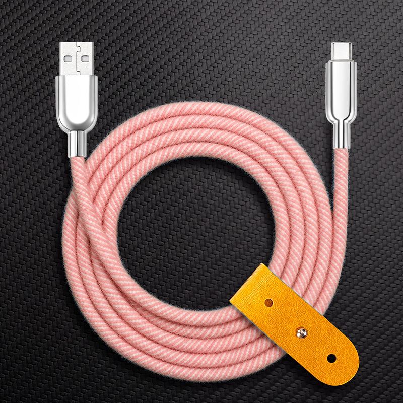 "Thin Chubby" 240W Knit Braided Fast Charging Cable With Mirrored Connector - Image 15