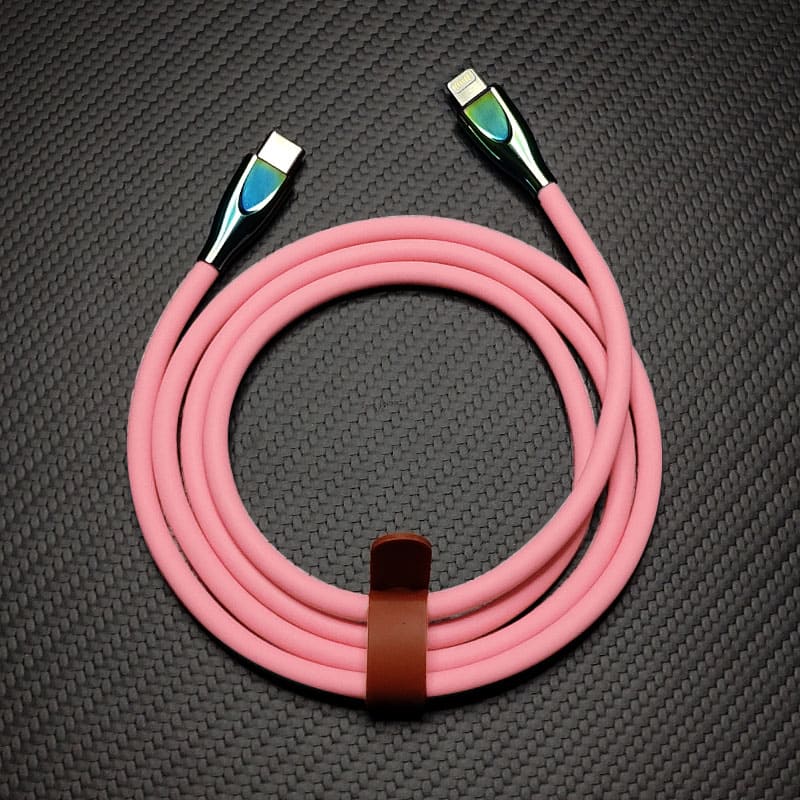 "Thin Chubby" 240W Liquid Silicone Charging Cable With Quenched Colored Connector - Image 11
