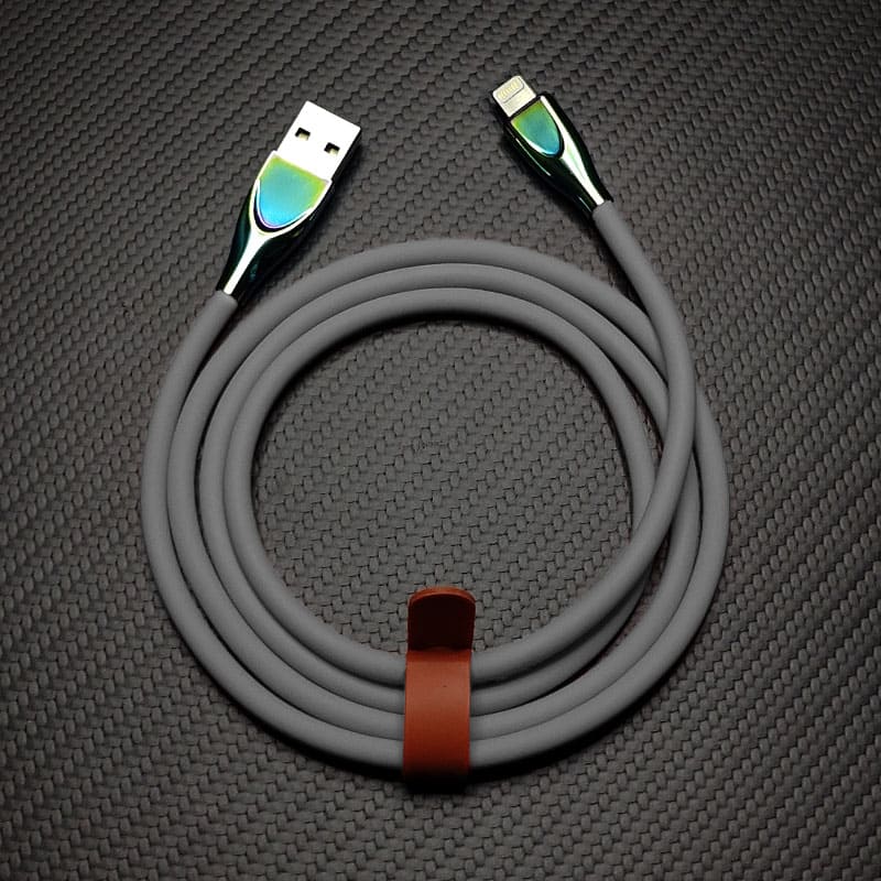 "Thin Chubby" 240W Liquid Silicone Charging Cable With Quenched Colored Connector - Image 6